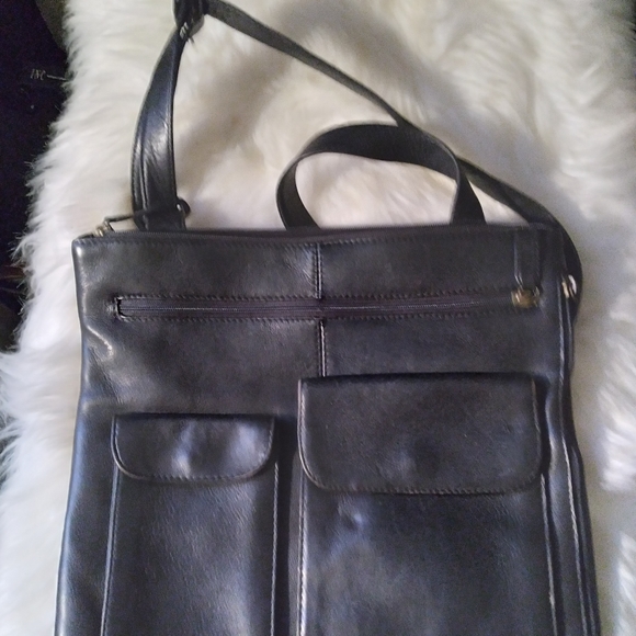 BLACK HOBO LEATHER HANDBAG - Picture 2 of 5